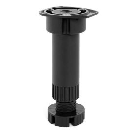 Herrajes Fab.Nacional Pata de Cocina Larry Regulable Negra con/sin Tetón, Extensión 135-190mm, Plástico Alta Resistencia para Zócalos Precio: 0.49999983. SKU: B124V2TWHG