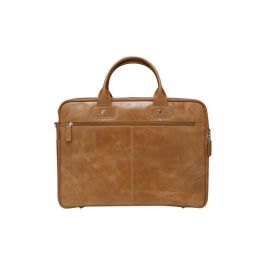 dbramante1928 Kronborg 16" Tan (2nd Gen) – Bolso para portátil de piel plena flor, color coñac
