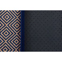 DKD Home Decor Alfombra Mediterraneo Azul Natural Geométrico Bambú 230 x 160 x 0.5 cm