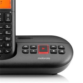 Motorola Teléfono Inalámbrico E211 Negro DECT Digital con Contestador y 30 Min de Grabación