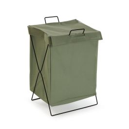 Cesto para la Ropa Sucia Versa Verde Poliéster Metal Polietileno 35 X 48 X 30 CM