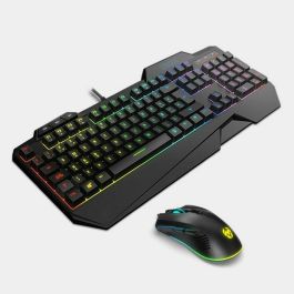 Teclado y Ratón Gaming Krom NXKROMKRSHRSP Negro