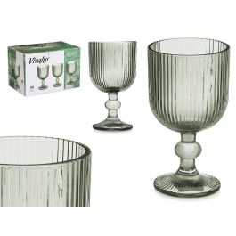 Copa Verde Musgo Rayas 260ml Vivalto - Vidrio, 7.9x14.4x7.9 cm (24 Unidades)