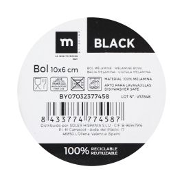 Bol de melamina mate negro 10x6 cm - La Mediterranea (24 Unidades) Bol de melamina mate negro 10x6 cm - La Mediterranea (24 Unidades)