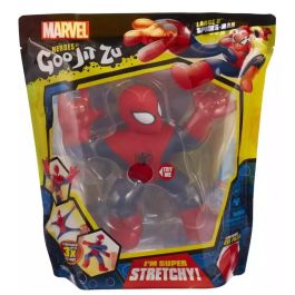 Bandai Figura Spiderman Goo Jit Zu, elástico y estrujable, Superhéroe Marvel de 20 cm