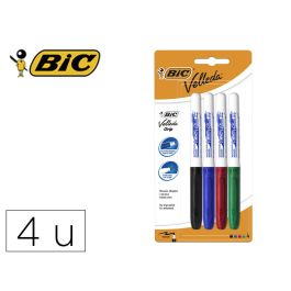 Rotulador Bic Velleda Grip Trazo 1,2 mm Blister 4 Unidades Colores Surtidos