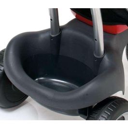 Molto Triciclo Urban Trike Rojo con Palo, Cinturón de Seguridad, Bolsa, Ruedas de Goma y 98 cm - Edad Mínima 10 Meses