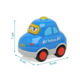 KioKids Coche de Policía de Juguete para Bebés con Luz y Sonido, Azul, +12 meses