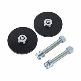 Occ Motorsport OCCRC008 Kit de 2 Cierres de Seguridad para Capó de Competición Rally en Acero Inoxidable con Llave - Negro/Plata