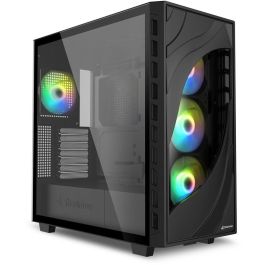 Sharkoon Rebel C80G RGB Caja de PC ATX Midi Tower Negra con Iluminación RGB para Gaming