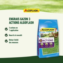 Algoflash Naturasol ETRIA60N Fertilizante Césped 3 acciones 3 kg Algoflash Naturasol ETRIA60N Fertilizante Césped 3 acciones 3 kg