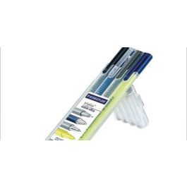 Pack Escritura Staedtler Triplus Estuche De 4 Contiene: 1 Ud. Rotul . 334 Fineliner Negro 1 Ud. Bolig. 431 M Azul 1 Ud. Portam. 774 1 Ud. Fluor 362 Amarillo Precio: 8.59000054. SKU: B14K8W5RYN