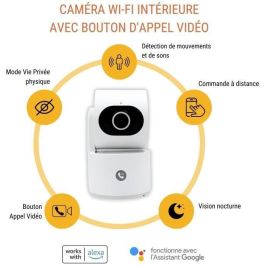 Cámara de vigilancia - KONYKS - CAMINI CARE 2 - Interior - Wifi con sirena y botón de videollamada