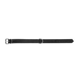Gloria Collar Perro de Piel Cuero Drymilled Doble Capa 30 cm Negro - Diseño Minimalista y Funcional de Alta Calidad