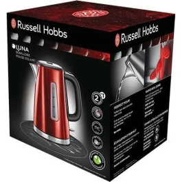 Russell Hobbs 23210-70 Hervidor Luna 1.7L Rojo Solar con Iluminación Azul y Zonas de Ebullición Rápida