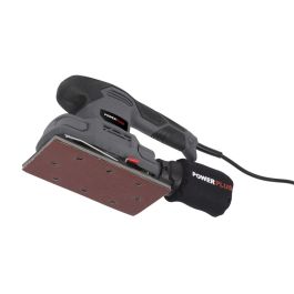 Powerplus POWE40010 Lijadora Orbital 180W, 12000 rpm, 24000 opm, Placa 93x187mm, Extracción Polvo, Incluye 5 Lijas