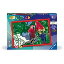 CreArt Kids - Loros (31 x 21 cm), kit de pintura por números, a partir de 7 años, 25854, Ravensburger CreArt Kids - Loros (31 x 21 cm), kit de pintura por números, a partir de 7 años, 25854, Ravensburger