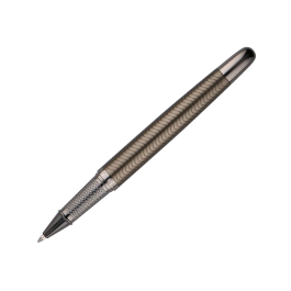 Belius Bolígrafo Neptuno Aluminio Textura Wavy Color Caqui Tinta Azul Caja de Diseño