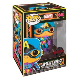 Funko Figura Capitán América Black Light 48845 Marvel Edición Especial