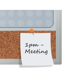 Pizarra Doble Uso Nobo (Organizador Magnetico Semanal + Corcho) 585 X 190 Mm