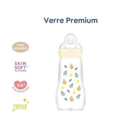 MAM Flow Teat 2 Biberón de Vidrio Premium 260 ml 0-6 Meses Blanco con Tetina Ultra Suave y Cuello Ancho Resistente al Calor Precio: 29.94999986. SKU: S7102015