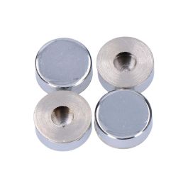 Pack 4 uds. embellecedor latón roscado liso 18 mm níquel