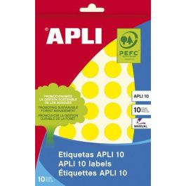 Etiquetas Adh.Manuales Bolsa Apli Color Amarillo 8H Redondas Ø 19 Mm 320 Uds.(02742) (Set de 10) Precio: 16.94999944. SKU: B1ERHMBSDJ