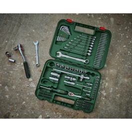 Juego de herramientas manuales Bosch Advanced de 132 piezas (para tareas de fijación pesadas, llaves, trinquetes, destornilladores y accesorios) Juego de herramientas manuales Bosch Advanced de 132 piezas (para tareas de fijación pesadas, llaves, trinquetes, destornilladores y accesorios)
