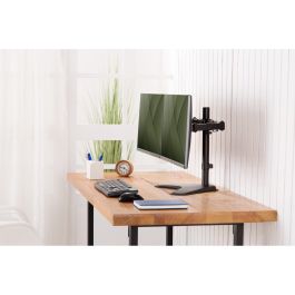 DIGITUS DA-90401 Soporte de escritorio para 2 Monitores de 15-32" hasta 8kg por pantalla, Stand Independiente, Negro