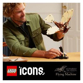 LEGO ICONS 10363 Máquina Voladora de Leonardo da Vinci, Juego Construcción, 493 Piezas, 18+ Años