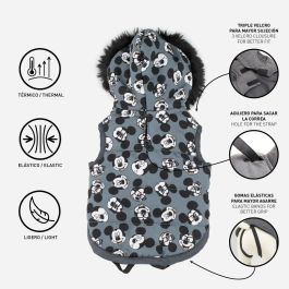 Abrigo para Perro Mickey Mouse Gris Abrigo para Perro Mickey Mouse Gris