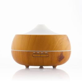 Humidificador Difusor de Aromas con LED Multicolor Wooden-Effect InnovaGoods Humidificador Difusor de Aromas con LED Multicolor Wooden-Effect InnovaGoods