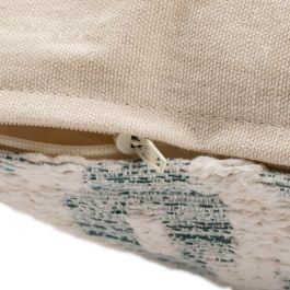 Cojín Blanco-Verde Algodón Decoración 45 X 45 cm