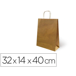 Blanca Bolsa Kraft Basika Natural Reciclado 90 gr Asa Retorcida T/L 320x140x400 mm Precio: 75.49999974. SKU: B1C2RQAM5S