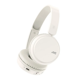 JVC Auriculares Inalámbricos HA-S36W con Micrófono Bluetooth, 35h Batería, Multipunto, Blancos