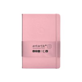 Cuaderno Con Gomilla Antartik Notes Tapa Dura A5 Hojas Cuadricula Rosa Pastel 100 Hojas 80 gr Fsc