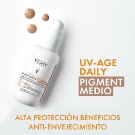 Vichy CAPITAL SOLEIL UV AGE fluido fotoprotector diario color medium SPF50+ 40 ml