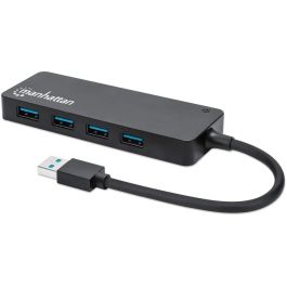 Manhattan USB-A 4-Port Hub, 4X USB-A Ports, 5 Gbps (USB 3.2 Gen1