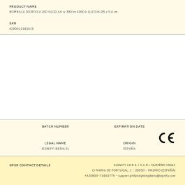 Philips Bombilla Dicroica LED GU10 4,6W 390 lm 4000K Luz Día Ø5 x 5,4 cm