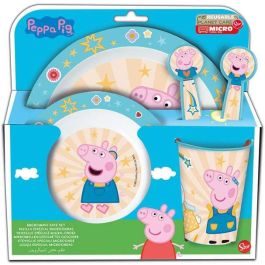 Set de plato, cuenco, vaso, cuchara y tenedor peppa core (apto para microondas) Precio: 9.78999989. SKU: B19A7V95NC