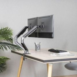 Soporte de Mesa para 2 Monitores TooQ DB4132TNR-G/ Giratorio/ Inclinable/ hasta 9kg Soporte de Mesa para 2 Monitores TooQ DB4132TNR-G/ Giratorio/ Inclinable/ hasta 9kg