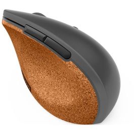 Lenovo GO Ratón Vertical Inalámbrico Óptico Ergonómico 2400 DPI Mano Derecha Gris