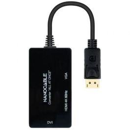Cable DisplayPort Nanocable 10.16.3301-ALL/ HDMI Hembra - DVI-D Hembra - VGA Hembra/ 20cm/ Negro Cable DisplayPort Nanocable 10.16.3301-ALL/ HDMI Hembra - DVI-D Hembra - VGA Hembra/ 20cm/ Negro