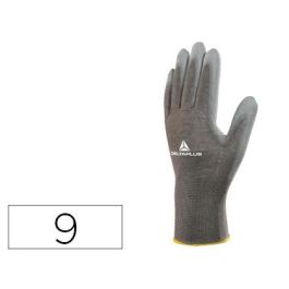 Guantes Deltaplus Poliester Antideslizante Lavable Especial Para Manipulacion Y Manutencion Gris Talla 9