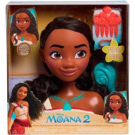 Just Play 87048 Busto de Peinado de Moana Disney Princess Juguete para Niñas +3 Años con Accesorios para Cabello