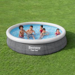 Bestway Piscina Hinchable Adulto Aro Ratan con Depurador 366x76 cm Jardin 57445