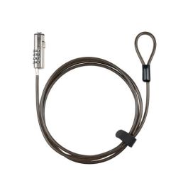 TOOQ Cable de Seguridad Tipo NANO con Combinacion para Portatiles 1.5 metros, Gris Oscuro Precio: 12.50000059. SKU: B1FV7G9G2G