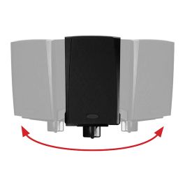 B-Tech Side Clamping Loudspeaker Wall Mount with Tilt & Swivel, 25kg max, 135mm - 280mm clamp size, Tilt +/-10°, Swivel 360°, Black B-Tech Side Clamping Loudspeaker Wall Mount with Tilt & Swivel, 25kg max, 135mm - 280mm clamp size, Tilt +/-10°, Swivel 360°, Black