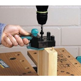Wolfcraft Maestro de ensamblaje de plástico 4640000 para espigas de ø6, 8, 10mm, uso profesional y doméstico