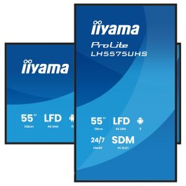 iiyama LH5575UHS-B2AG Pantalla Digital 55" LCD 4K UHD 3840x2160 16:9 HDMI DP USB 24/7 Wifi Señalización Digital